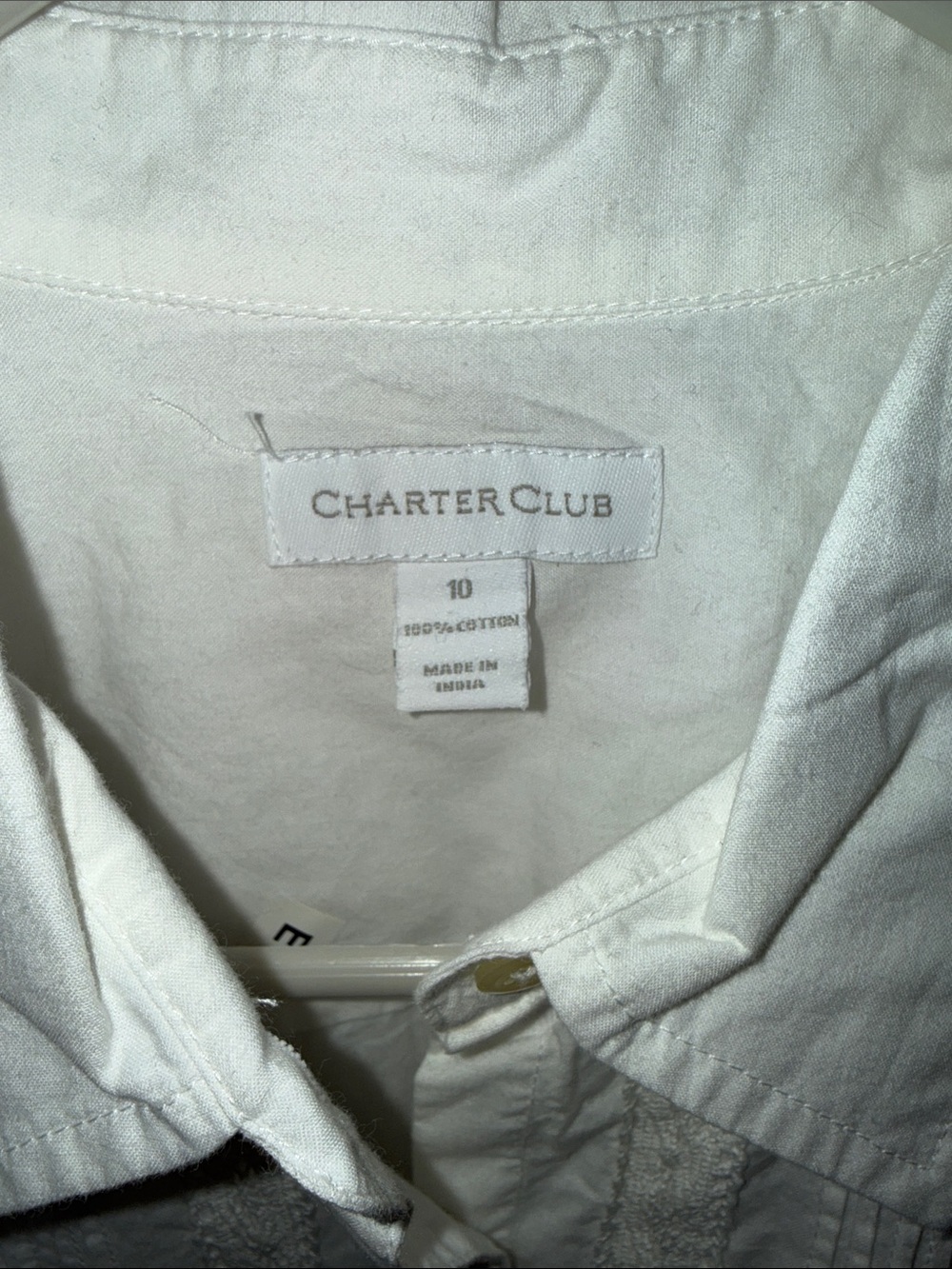 Charter Club white Button-Front Cotton Shirt - Picture 2 of 9